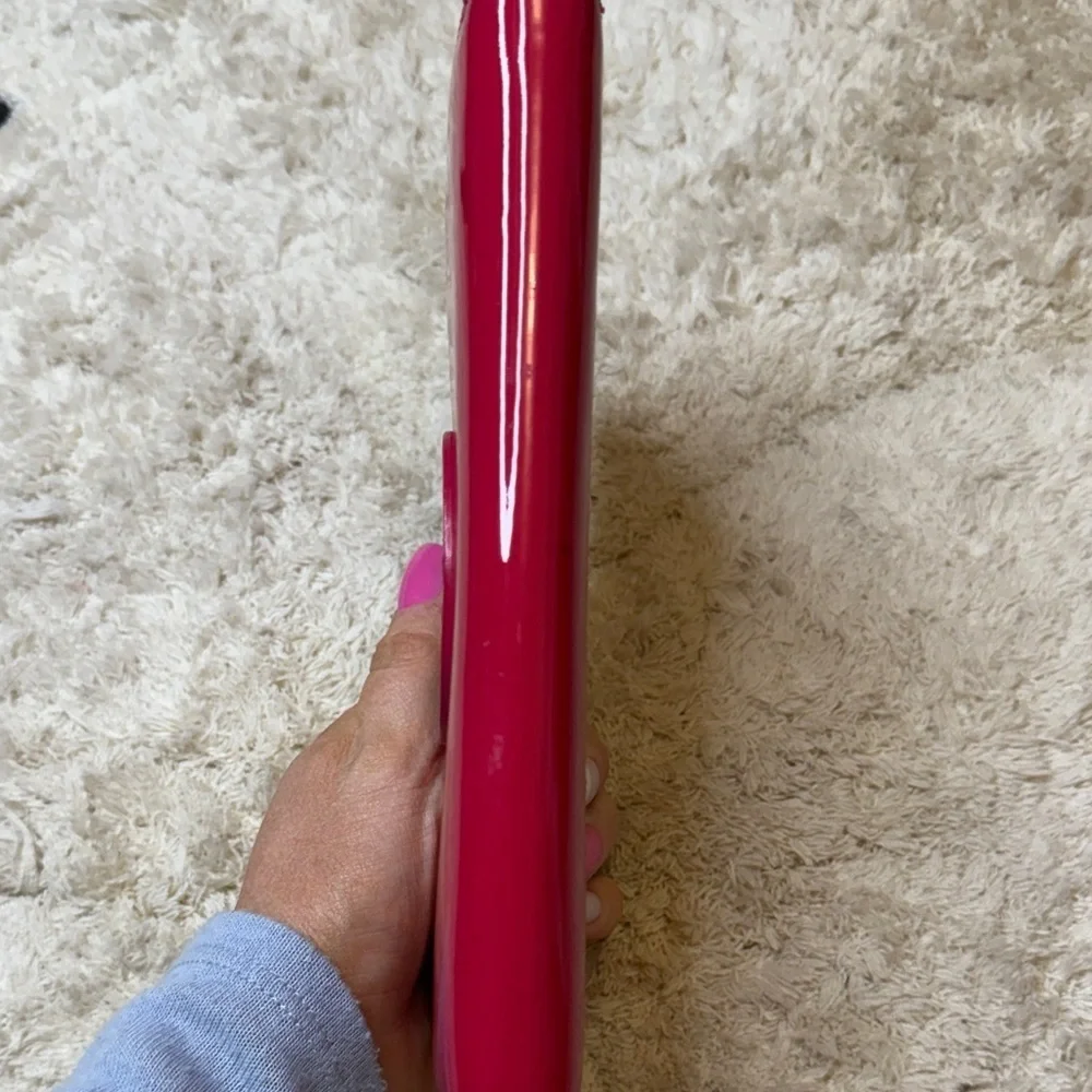 Tory Burch Fuchsia Patent Leather Zip Continental Wallet